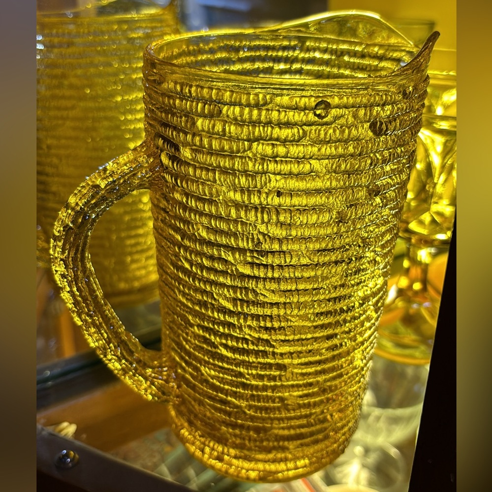 1970s Anchor Hocking ~ Soreno Amber Glass Pitcher